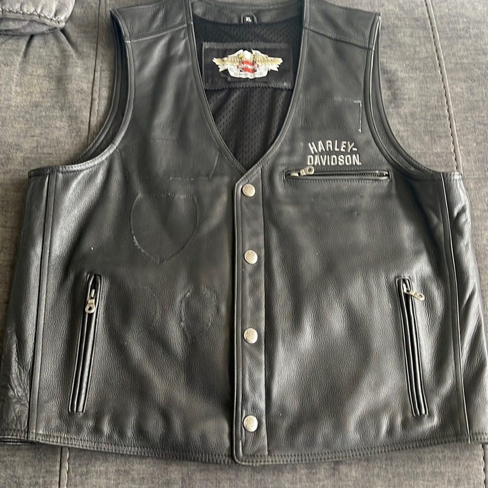 Men’s Harley-Davidson Leather Vest-Size XL